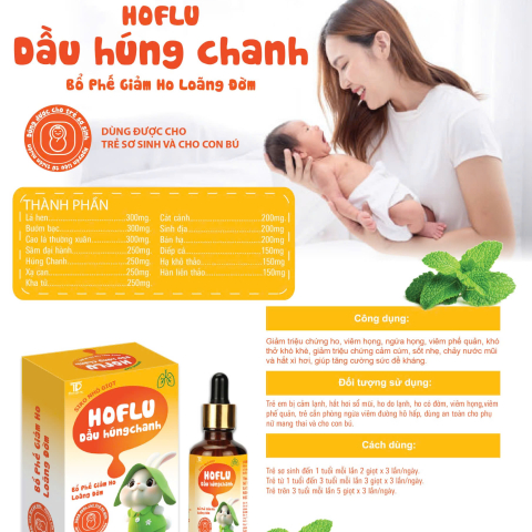 SIRO NHỎ GIỌT HOFLU DẦU HÚNG CHANH